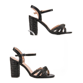 Sandale VICES împletite negru 2