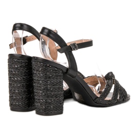 Sandale VICES împletite negru 1