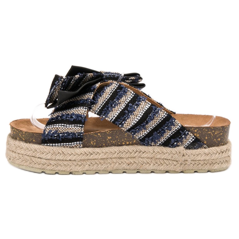 Vices Papuci de casă pe platformă negru 1