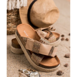 Vices Papuci de casă pe platformă maro 2 Vices Papuci de casă pe platformă maro 2