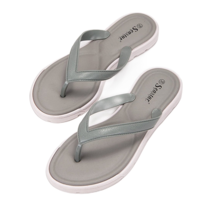 Seastar Flip-flops din cauciuc gri 2