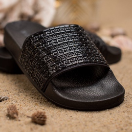 Queen Vivi Papuci Cu Cristale negru 1