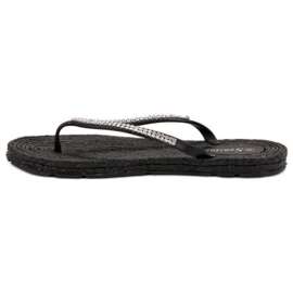 Seastar Flip-flops Cu zirconiu cubic negru 3