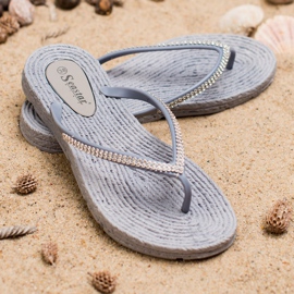 Seastar Flip-flops Cu zirconiu cubic gri 4