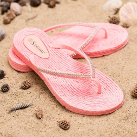 Seastar Flip-flops Cu zirconiu cubic roz 3