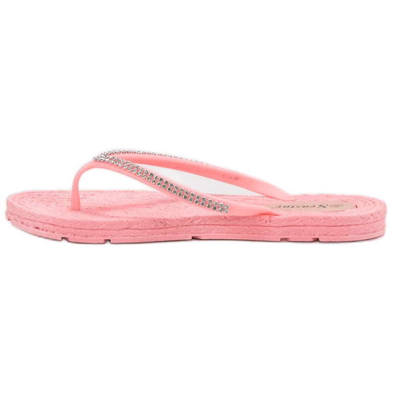 Seastar Flip-flops Cu zirconiu cubic roz 1