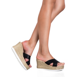 Bello Star Sandale cu pană negru 2