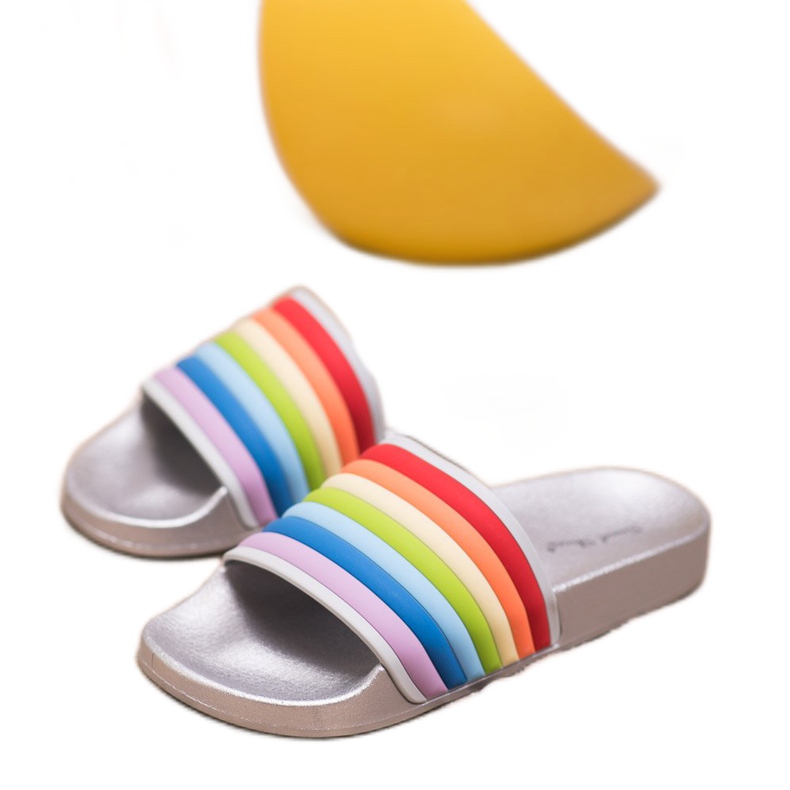 Sweet Shoes Flip Flops din cauciuc colorat gri multicolor 1