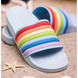 Sweet Shoes Flip Flops din cauciuc colorat albastru multicolor 1