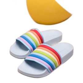 Sweet Shoes Flip Flops din cauciuc colorat albastru multicolor 2