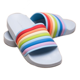 Sweet Shoes Flip Flops din cauciuc colorat albastru multicolor 5