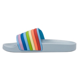 Sweet Shoes Flip Flops din cauciuc colorat albastru multicolor 3