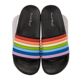Sweet Shoes Flip Flops din cauciuc colorat negru multicolor 1