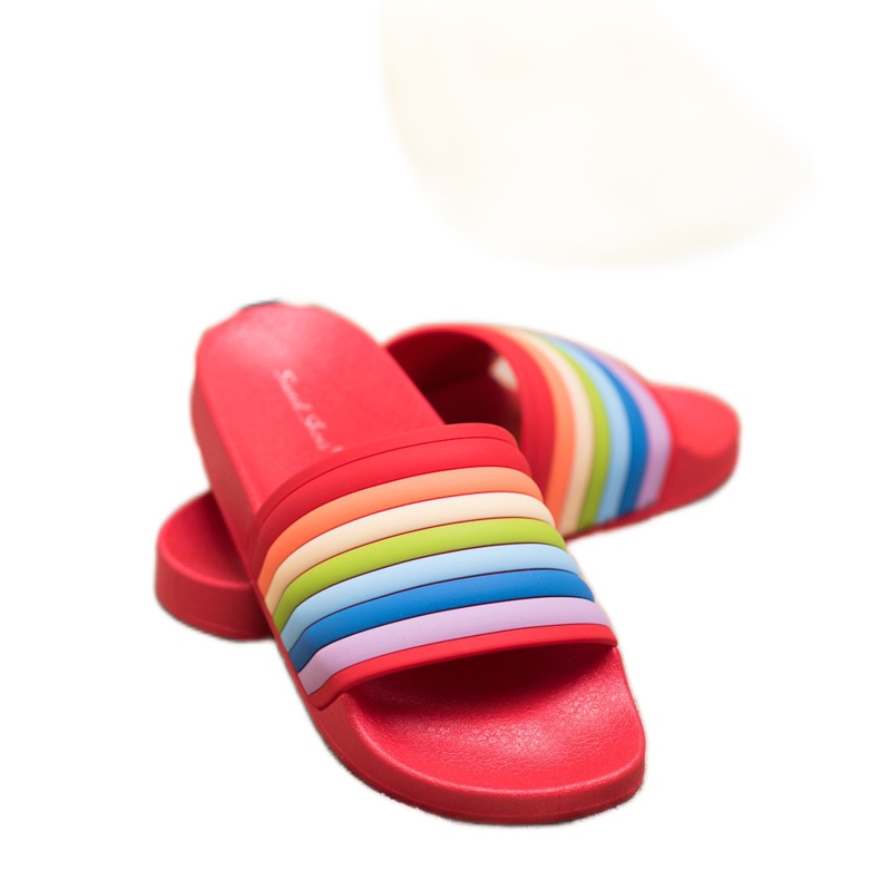 Sweet Shoes Flip Flops din cauciuc colorat roșu multicolor 1 Sweet Shoes Flip Flops din cauciuc colorat roșu multicolor 1