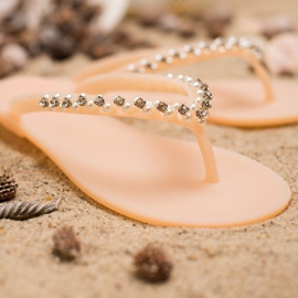 Flip-flops cu decorațiuni VICES bej 1