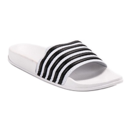 SHELOVET Papuci cu dungi sportive alb 1 SHELOVET Papuci cu dungi sportive alb 1