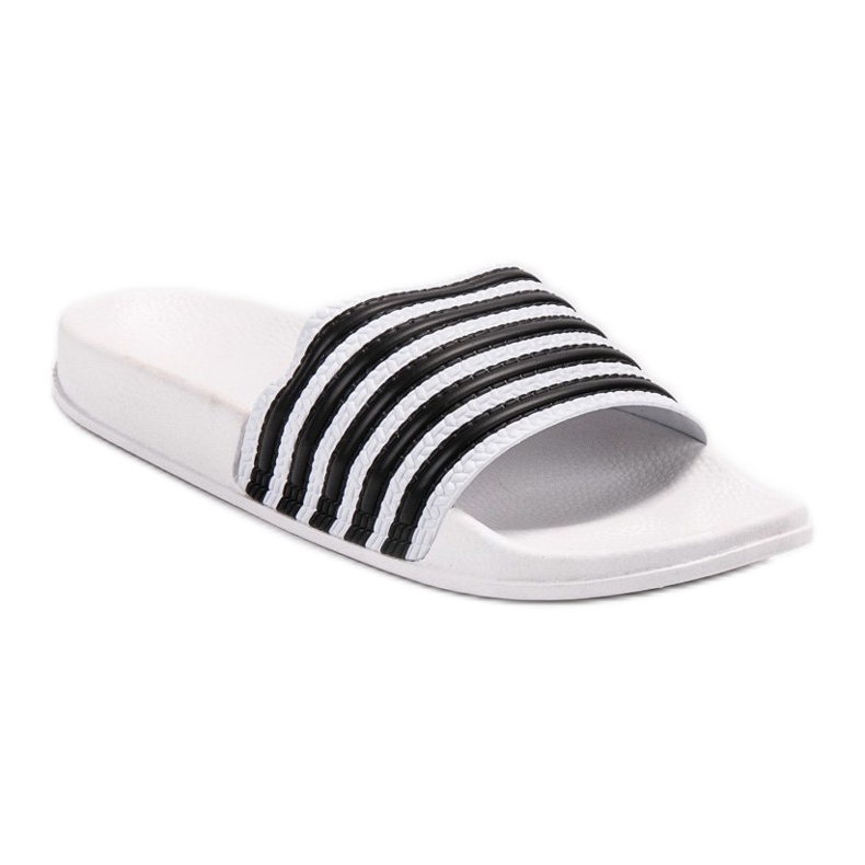 SHELOVET Papuci cu dungi sportive alb 1 SHELOVET Papuci cu dungi sportive alb 1