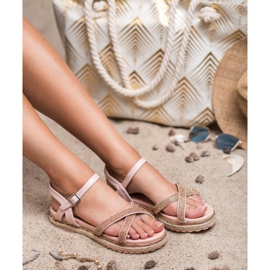 SHELOVET Sandale roz pentru femei 1