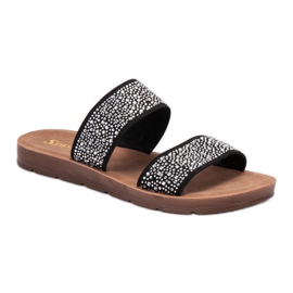 Seastar Papuci Cu Zirconiu Cubic negru 3