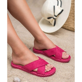 SHELOVET Papuci din piele violet 1 SHELOVET Papuci din piele violet 1