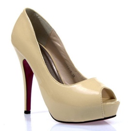Stilete pe platformă Open 774 Beige bej 4