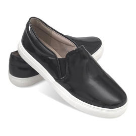 Adidași clasici Slip On Q1-1 negri negru 1