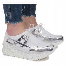 Adidași de sport albi pe platforma Calixte 1