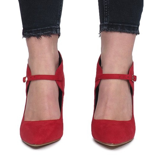 Cizme roșii pe un toc Thérèse roșu 1