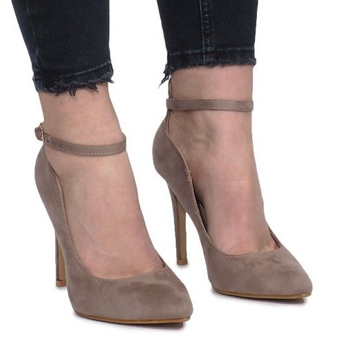 Kaki pompează pe un toc Heaven multicolor verde 2