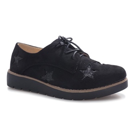Mocasini negri cu Big Stars negru 1