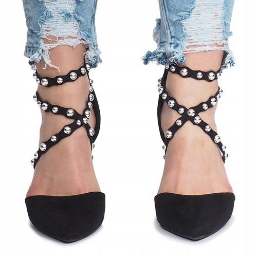 Sandale cu toc înalt negru B-50 1