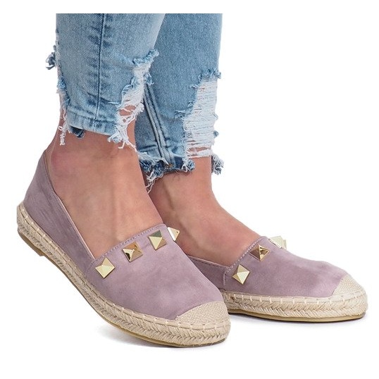 Espadrile purpurii aurii de soare violet 1