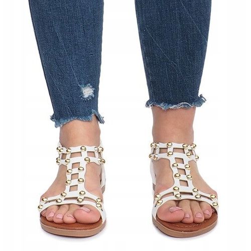 Sandale plate albe de vară 1