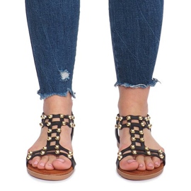 Sandale plate de vară negre negru 1