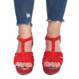 Sandale cu pene roșii Ankard roșu 1