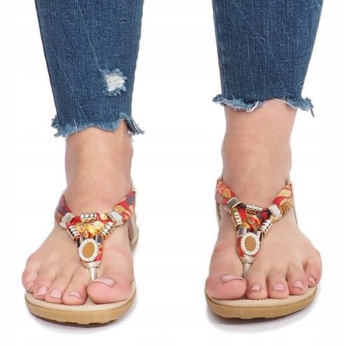 Sandale plate aurii cu diamante Sprat de aur 1