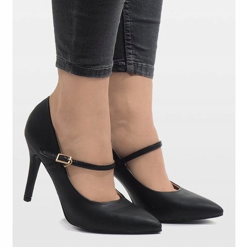 Tocuri înalte clasice negre Montr negru 1