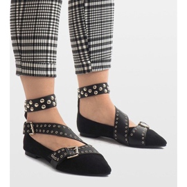 Pantofi alunecați negri cu știfturi B12-8 negru 1