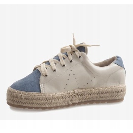 Espadrile cu șiret albastru LX-07 maro 4