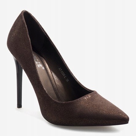 Tocuri înalte clasice maro AT-0596-L 1 Tocuri înalte clasice maro AT-0596-L 1