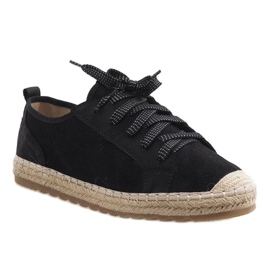 Espadrile dantelate BB02P negre negru 1