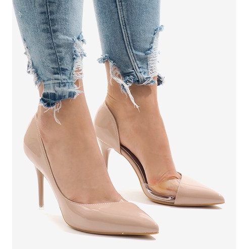 Tocuri asimetrice lăcuite roz GH11541 1