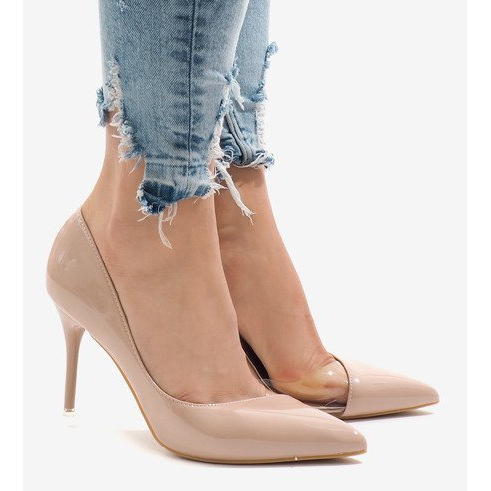 Tocuri asimetrice lăcuite roz GH11541 2