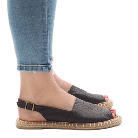 Sandale espadrile maro B218 1