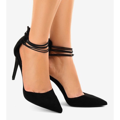 Pompele negre pe un știft 6941-P negru 2