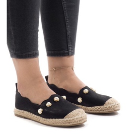 Espadrile negre A7-002 negru 1