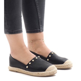 Espadrile negre A7-001 negru 1