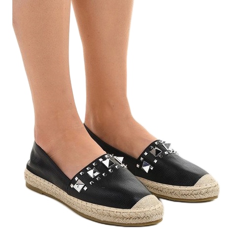 Espadrile negre cu 1706 știfturi negru 1 Espadrile negre cu 1706 știfturi negru 1