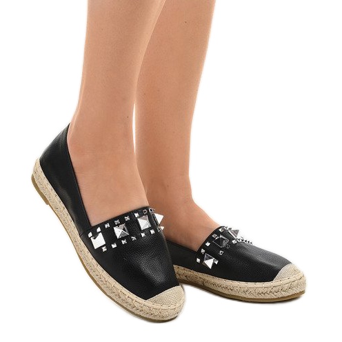 Espadrile negre cu 1706 știfturi negru 2 Espadrile negre cu 1706 știfturi negru 2