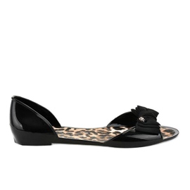 Balerini din cauciuc negru melissa cu arc DD506-1 1